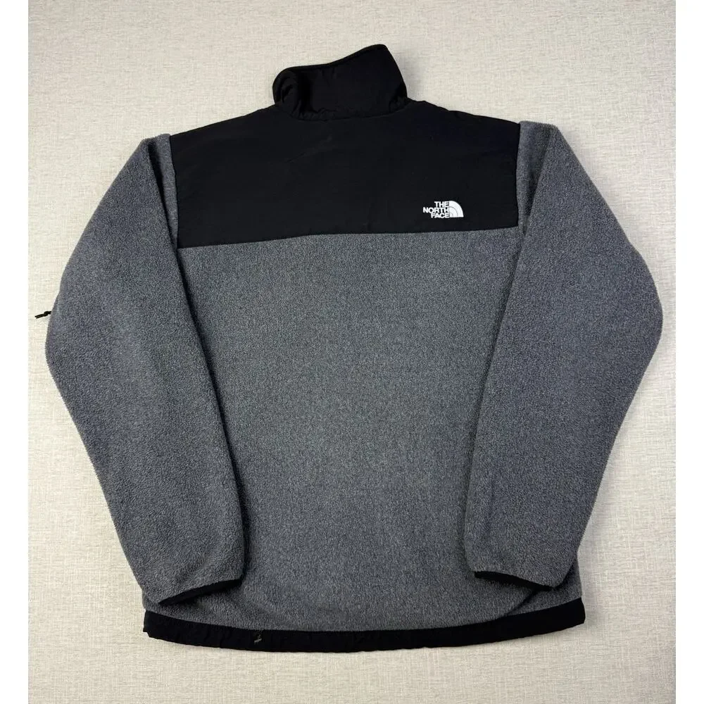 The North Face Polartec Fleece Jacket Mens Medium Black Gray Full Zip Outdoor